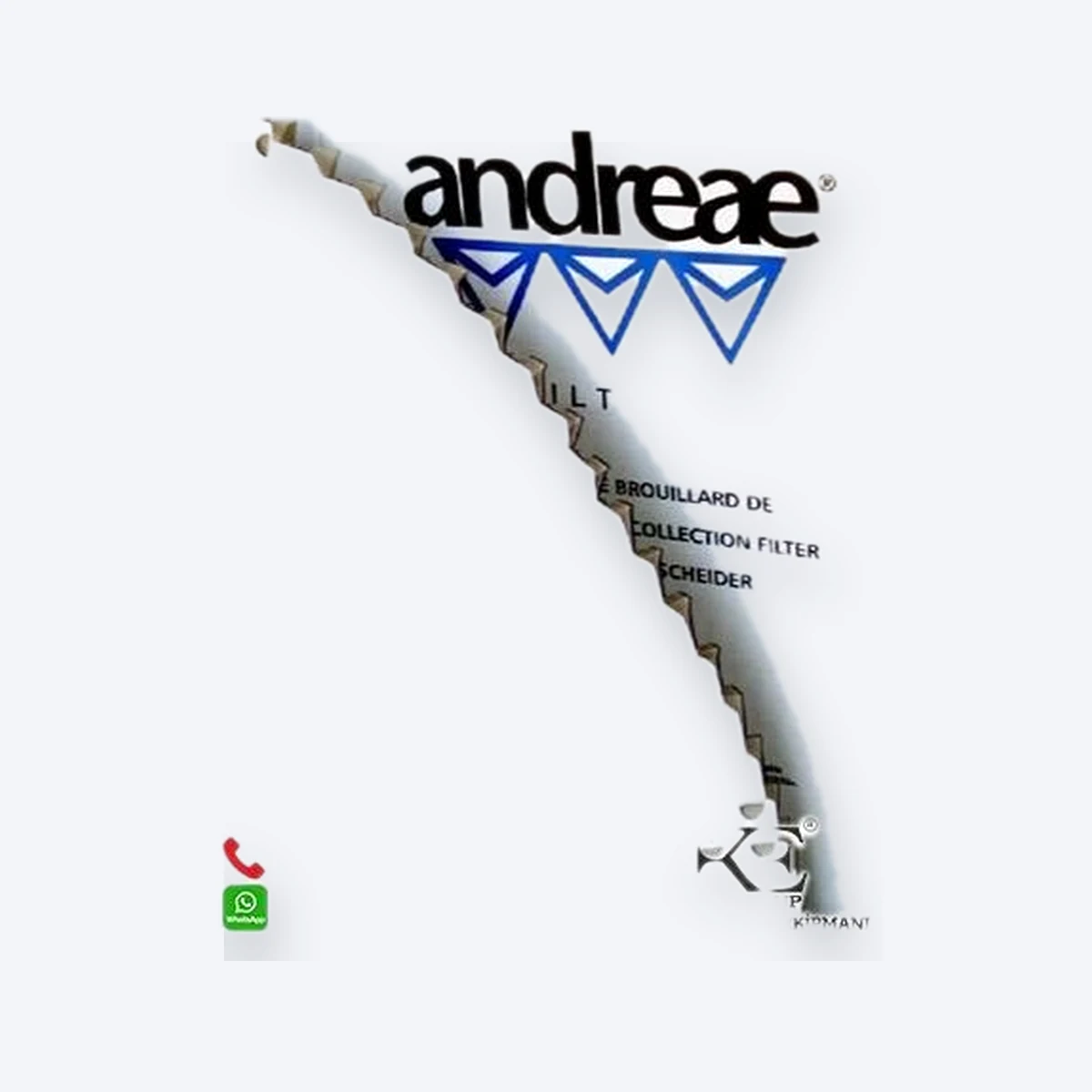 Andreae Akordeon Kağıt Filtre 90cmx1111cm
